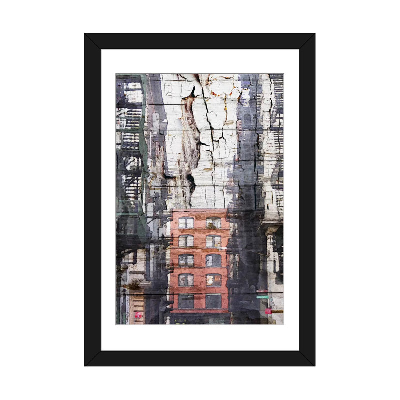 Industrial LA, impression sur toile tendue, H 24 po x l 16 po x P 1 po, Papier d'art encadré noir, Blanc