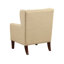 Fauteuil à oreilles classique rembourré beige capitonné capitonné luxueux et confortable, meubles de salon 1pc-134542008