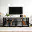 Meuble de cage d'angle pour chien Gurmukh-787019112-787019114