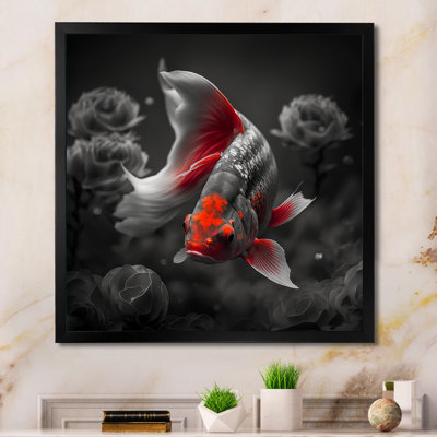 «Mulero Black and Red Tropical Fish IV», reproduction sur toile