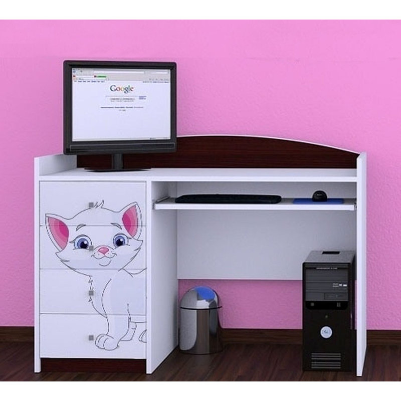 Quade 125cm Computer Desk, Dark Brown