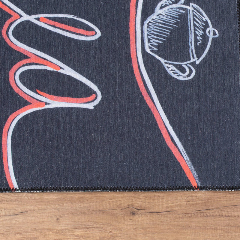 Tapis luxueux lavable à la machine, 4,9 x 7,5 pieds, 100% polyester, 1850 g / m², hauteur des poils: 0,2 pouce | Envers écologique en polyester recyclé | Parfait pour le salon et la chambre à coucher, conception douce et durable