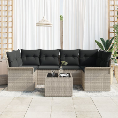 234cm Wide Patio Sofa with Cushions