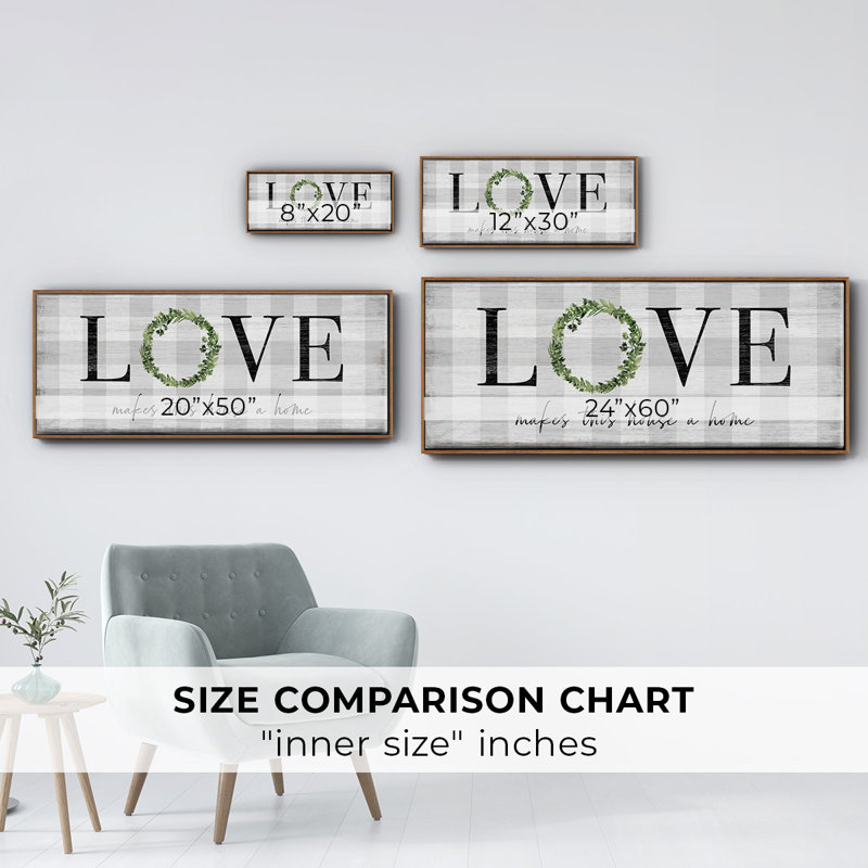 Makes This House A Home- Framed Canvas, 12" H x 30" W