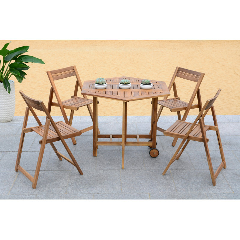 Outdoor Brytni 4 Seater Dining Set, Natural