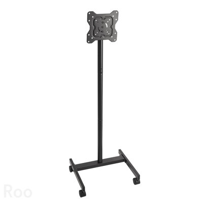 Rolling TV Stand, Mobile TV Cart for 17-55 Inch Screens, Portrait to Landscape, Portable TV Stand with Wheels, Holds up to 44 lbs, for Living Room, Bedroom, Office, Outdoor, Max VESA 200x200mm