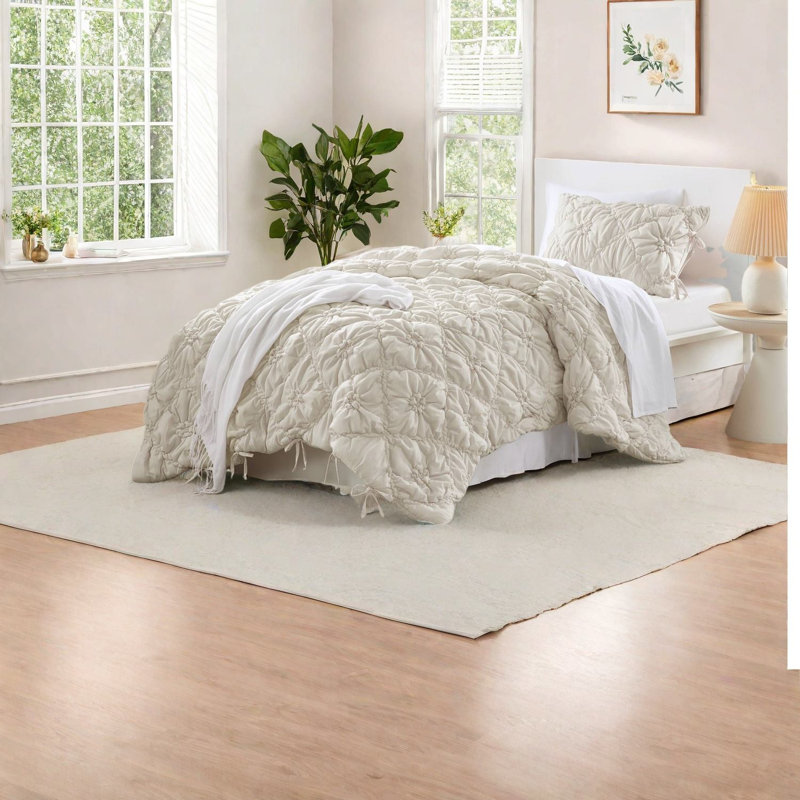 Ensembles de literie confortables en microfibre, conception florale pour un confort toutes saisons