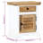 Nightstand White and Brown 15.7" x 11.8" x 19.6" Solid Rough Mango Wood