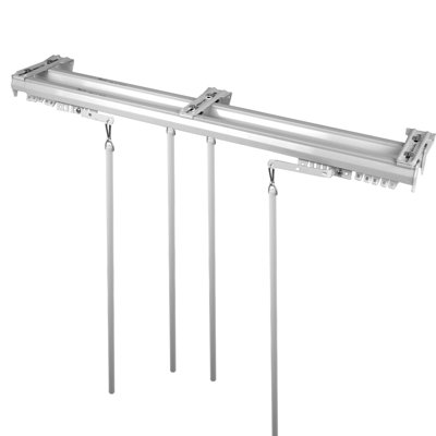 Adjustable Baton Draw Double Traverse Curtain Rod