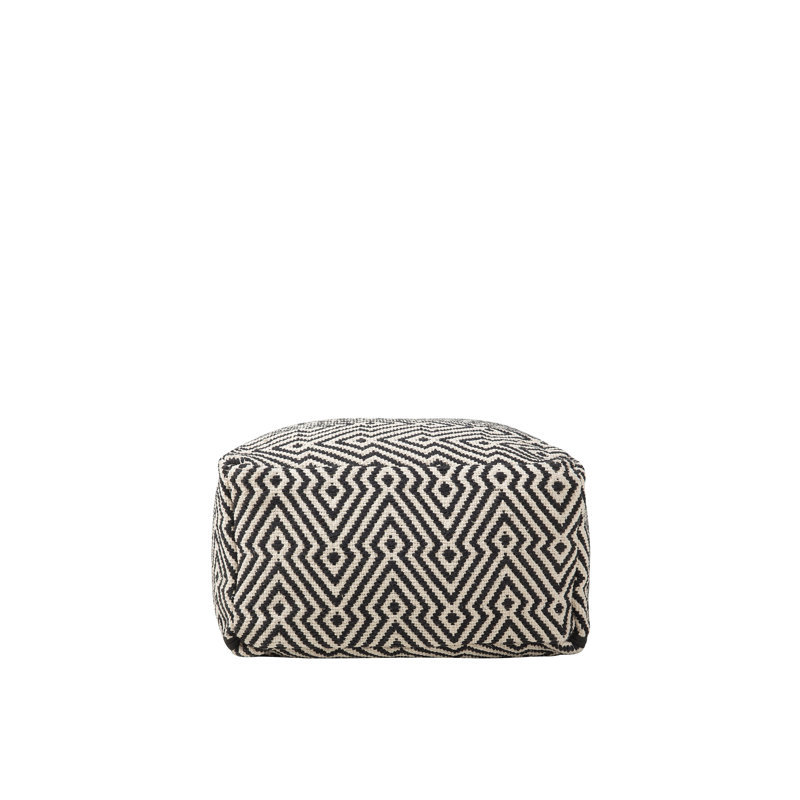 Abbeville 50cm Wide Square Geometric Pouffe Ottoman