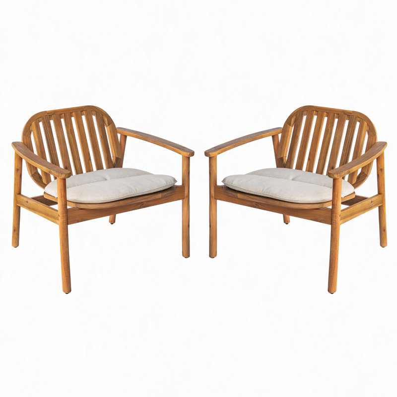 Fauteuil club avec coussin, ensemble de 2