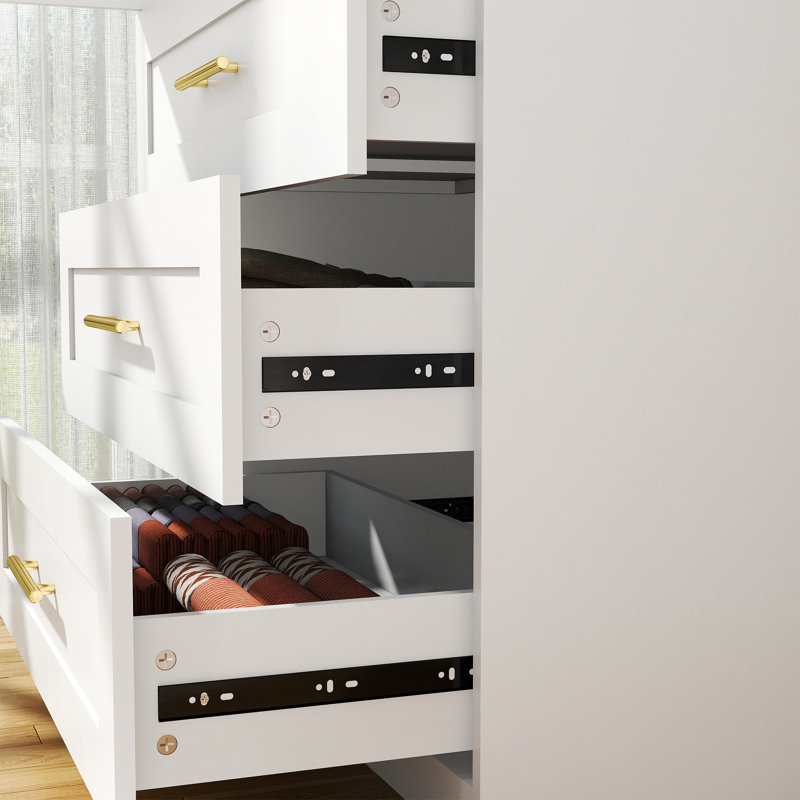 Armoire penderie 2 portes, garde-robe avec tiroirs