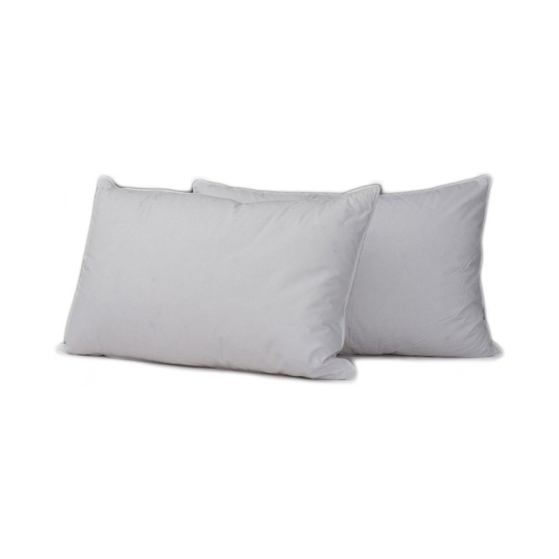 Duck Feather 100% Cotton Cover Pillow Pair