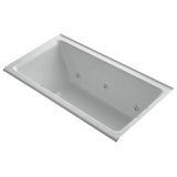 Tea-for-Two® Alcove Whirlpool with Right-Hand Drain and Heater without Trim
