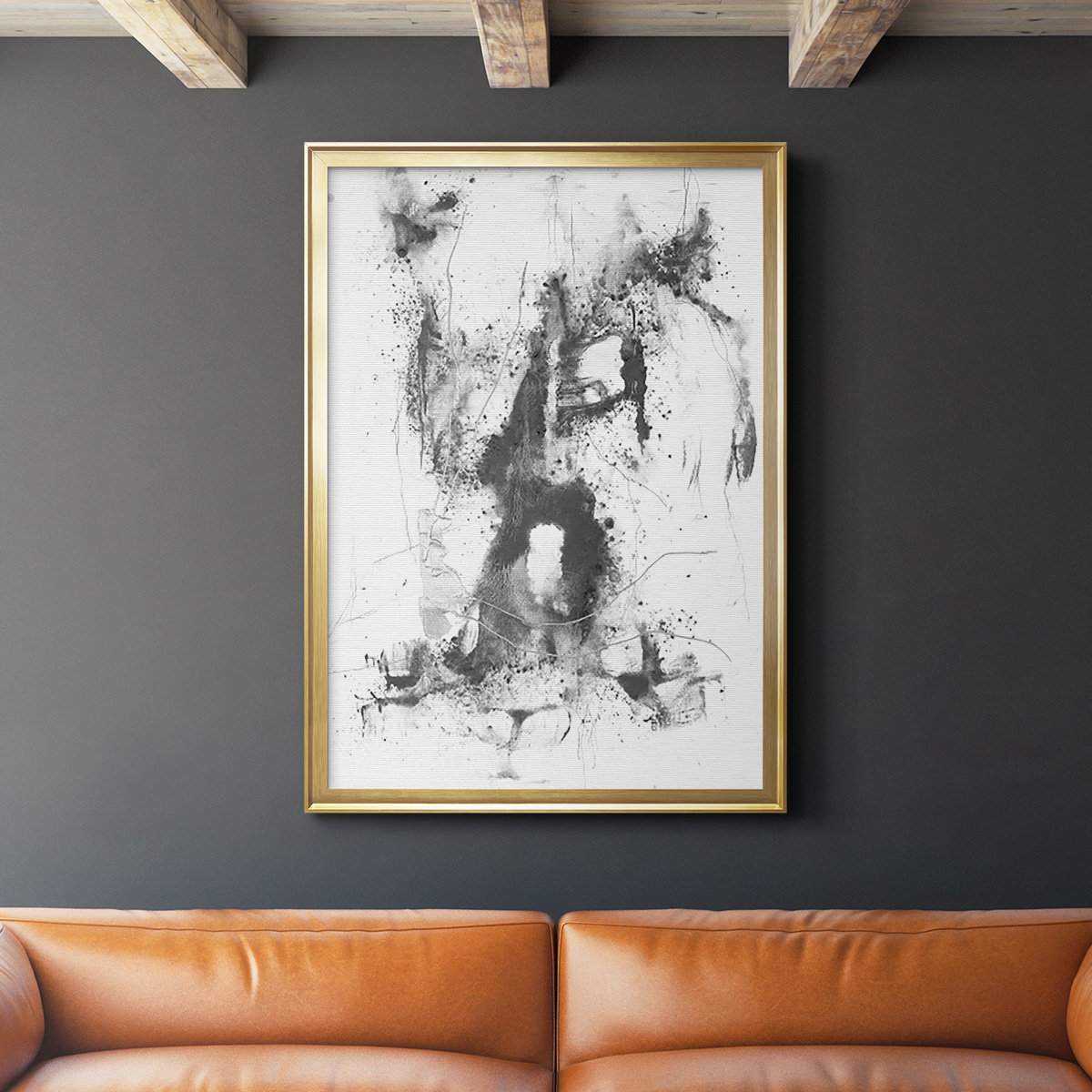 Ivy Bronx Graphite Abstract II - Single Picture Frame Print | Wayfair