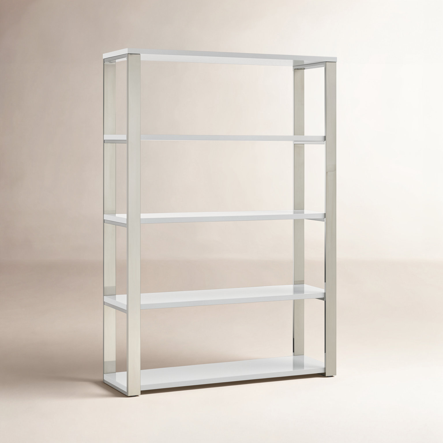 Kenyon Shelving Unit, Silver/White