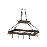 Rectangular Hammered Pot Rack