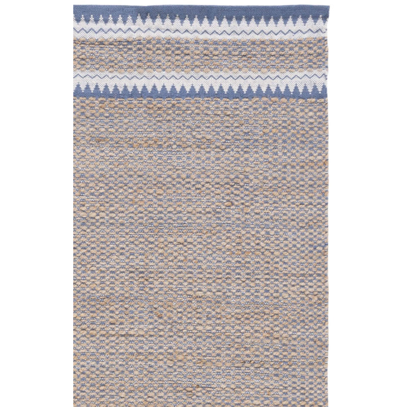 Tapis en jute / laine tissé à la main Jamesy, Tapis de couloir 2 pi 6 po x 8 pi