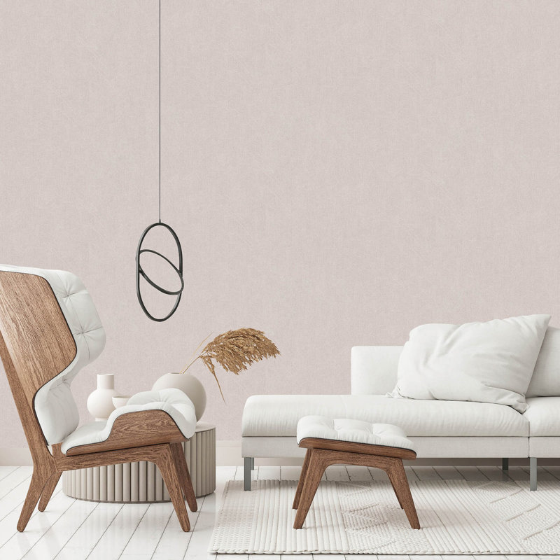 Evelina 10.05m x 70cm Textured Wallpaper Roll, Beige