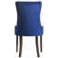 Ensemble de 2 chaises d'appoint bleues avec dossier en velours de construction (de 2)