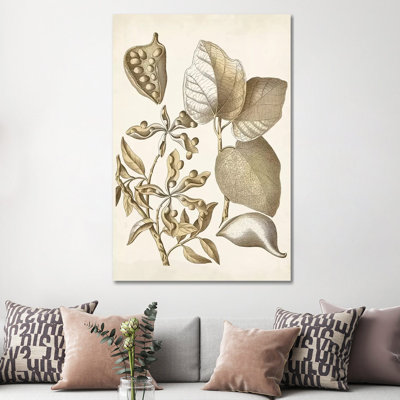 Ochre Botanical III by Vision Studio - Wrapped Canvas Gallery-Wrapped Canvas Giclée