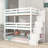 Ezralynn Kids Twin Over Twin Over Twin Bunk Bed