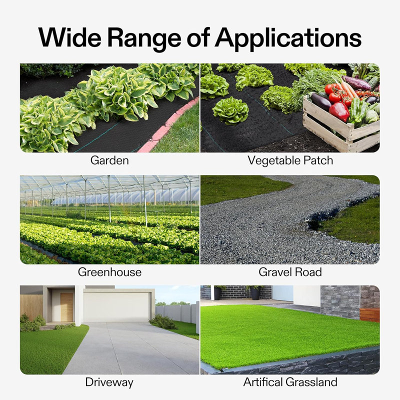 3ftx50ft 5oz Double-Layered Premium Weed Barrier Landscape Fabric