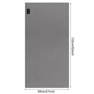 27 X 52Inch Grounding Mat For Bed, Grounding Sheets With Grounding Cord, Earthing Mat Grounding Pad, Grounding Well Bed Sheets  95% Cotton+ 5% Silver Fiber 