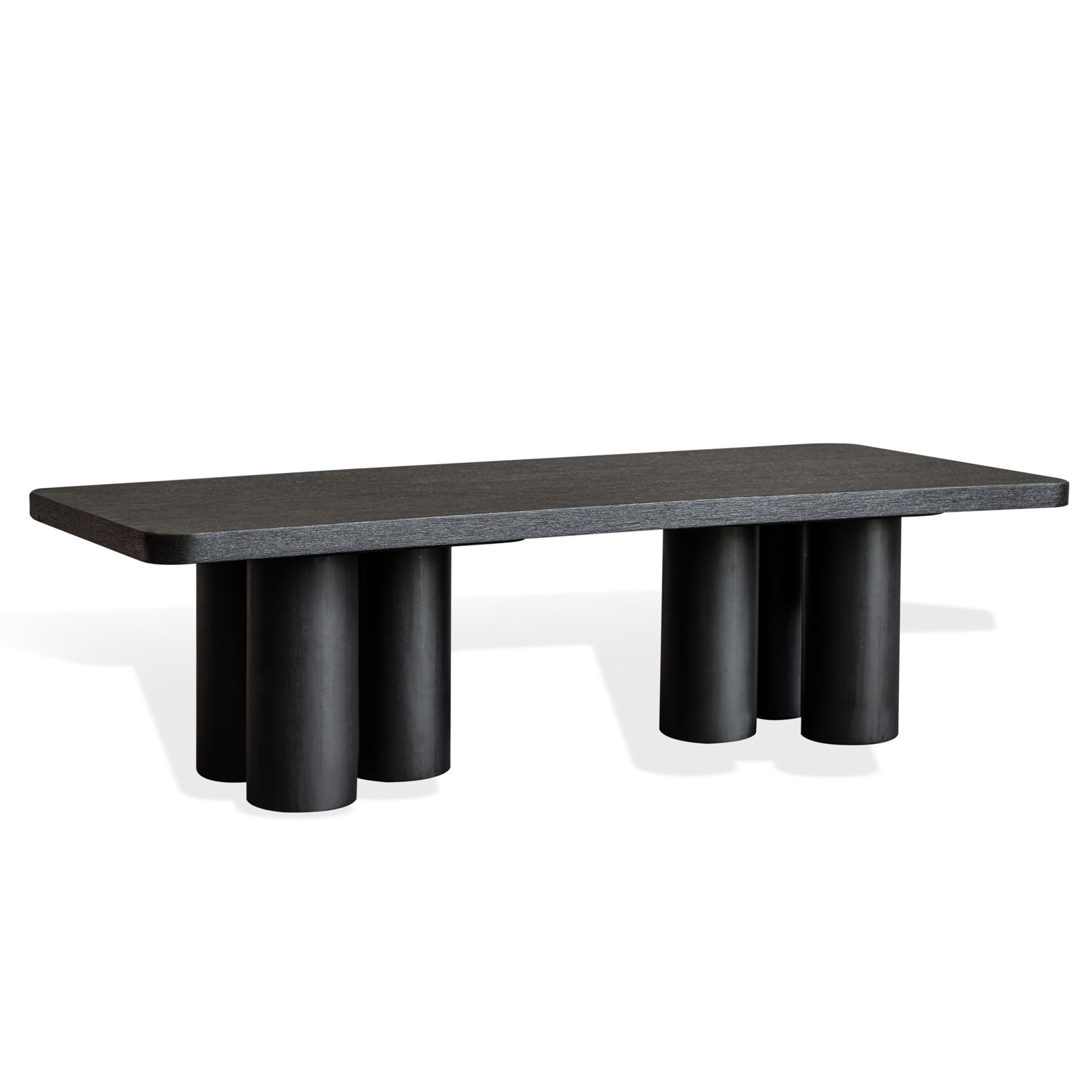 Pompano Solid Wood Single Coffee Table, Black