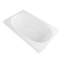 Baignoire ovale à encastrer Claire 72 x 42 avec bonde réversible, fini blanc lustré