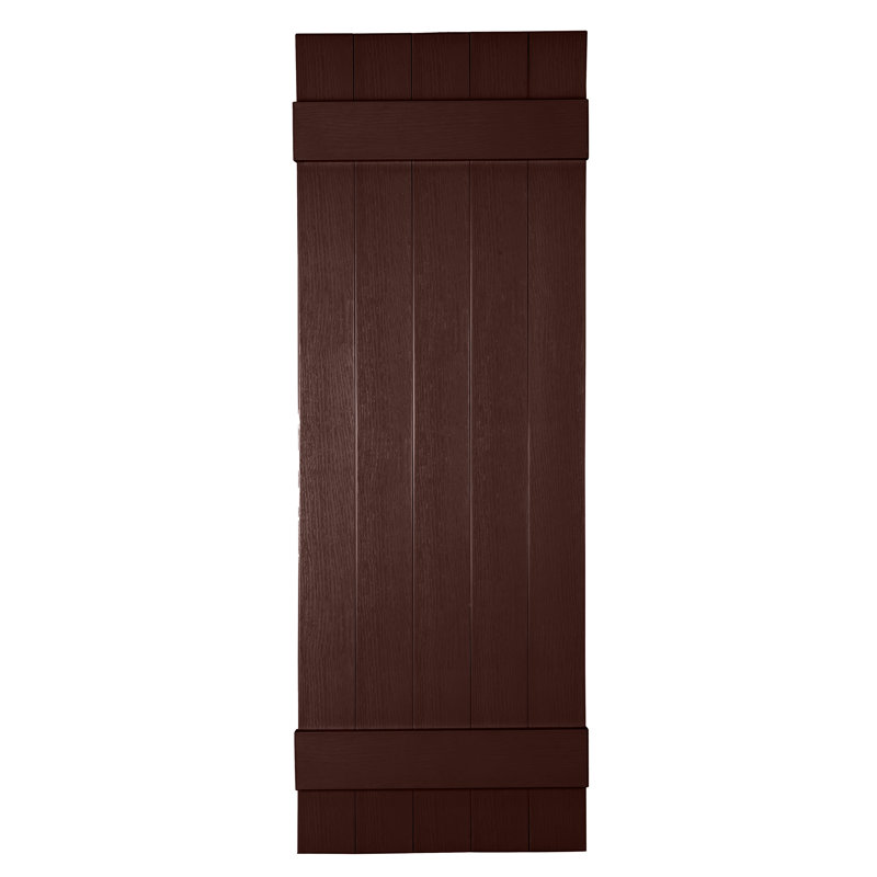 Persiennes personnalisées à 5 planches fermées, Bourgogne, 40"