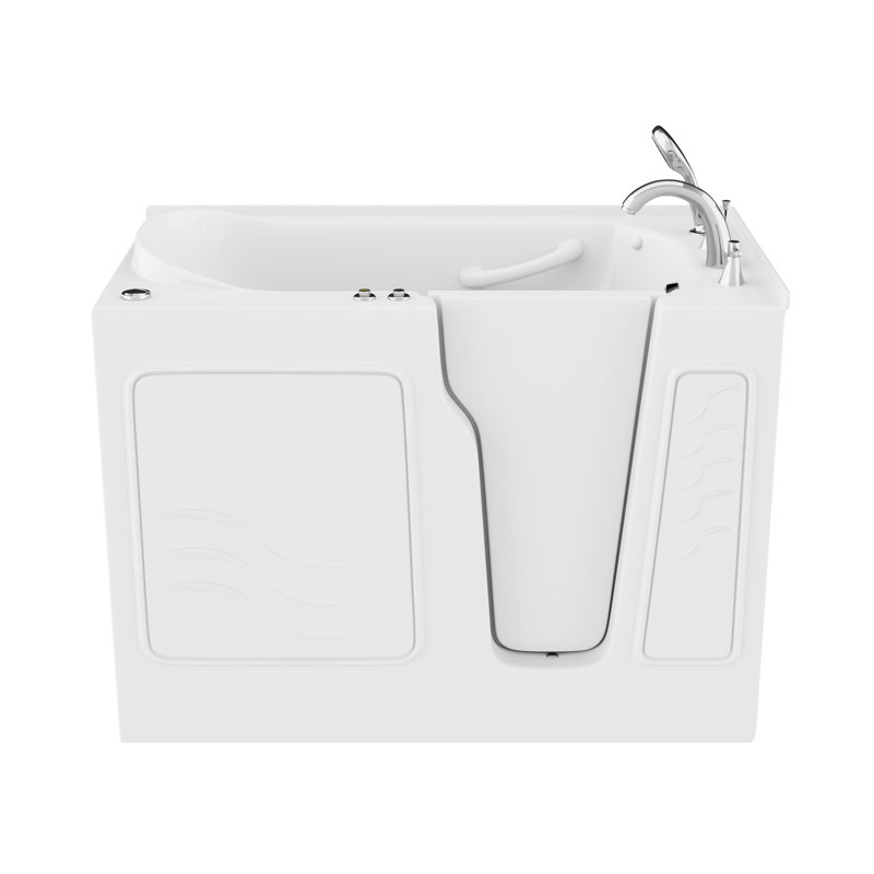 Therapeutic Tubs 29 in. x 52 in. Right Drain Quick Fill Walk-In Air Tub in White, White, Right