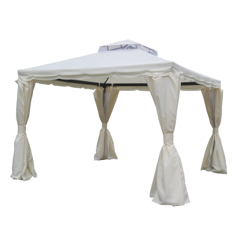 Lynell 3m x 3m Metal Patio Gazebo, White