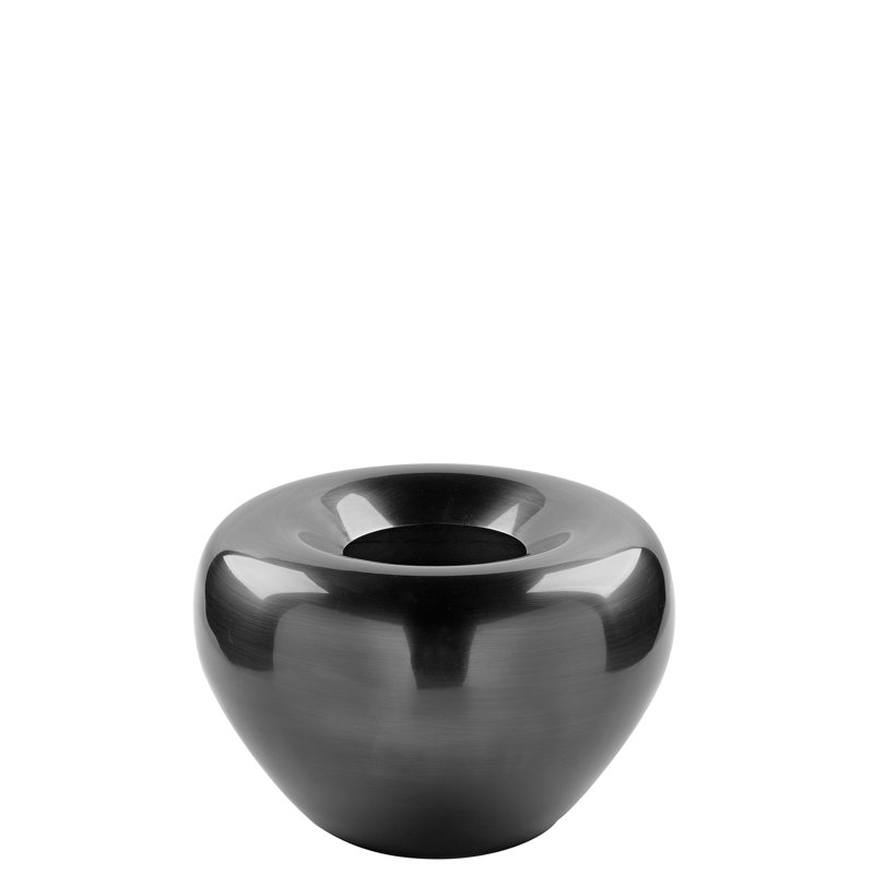 Venus Handmade Stainless Steel Table Vase, 19cm H x 30cm W x 30cm D, Grey