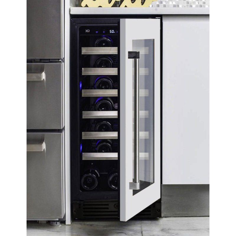 XO Appliance 15'' 34 Bottle Single Zone Built-In Wine Refrigerator, Left