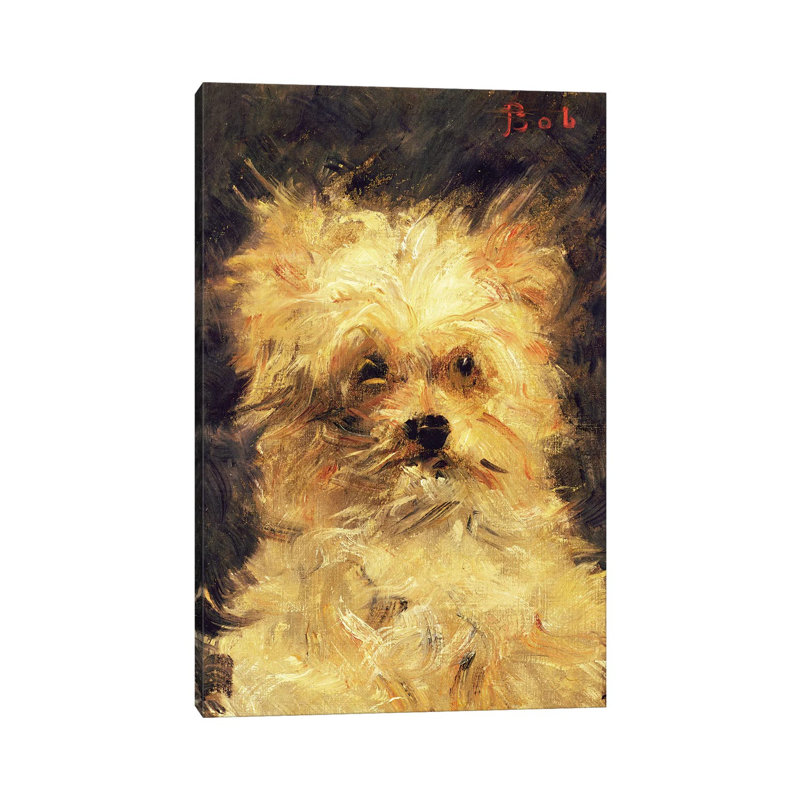 Head Of A Dog - "Bob", 1876 by Edouard Manet - Wrapped Canvas Painting, 20.32 cm H x 30.48 cm W