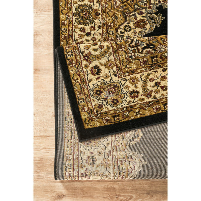 Classic Area Rug, Rectangle 5'3" x 7'3", Black
