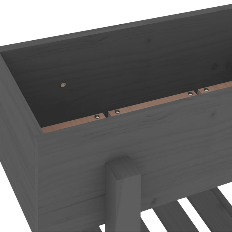 Balliett Wood Planter Box, Grey, 62cm W x 30cm D x 69cm H