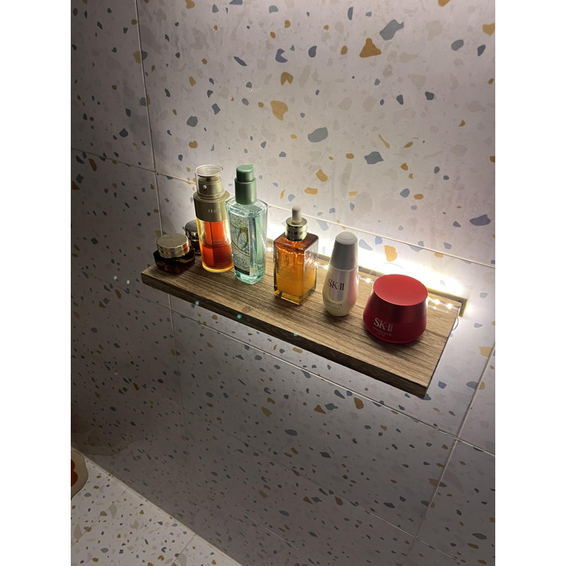 Floating Shelves with LED Lights – Set of 2
