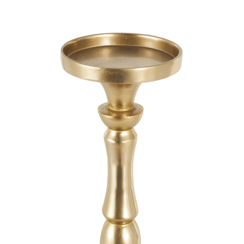 Aluminum Metal Floor Brass Decorative Candle Holder, 36.7" H x 7" W x 7" D