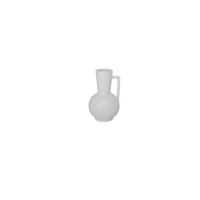 Vase en céramique grès blanc mat