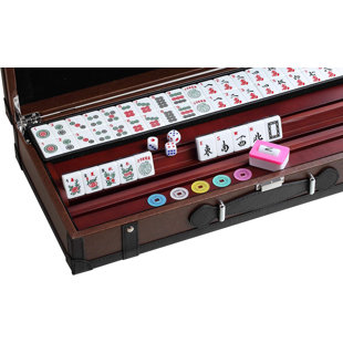 American Mahjong Mah jongg, ensemble de valises, édition limitée, encastré, fond de valise en cuir The Scream
