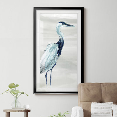 By the Sea Crane I - Reproduction d'art graphique sur papier encadré
