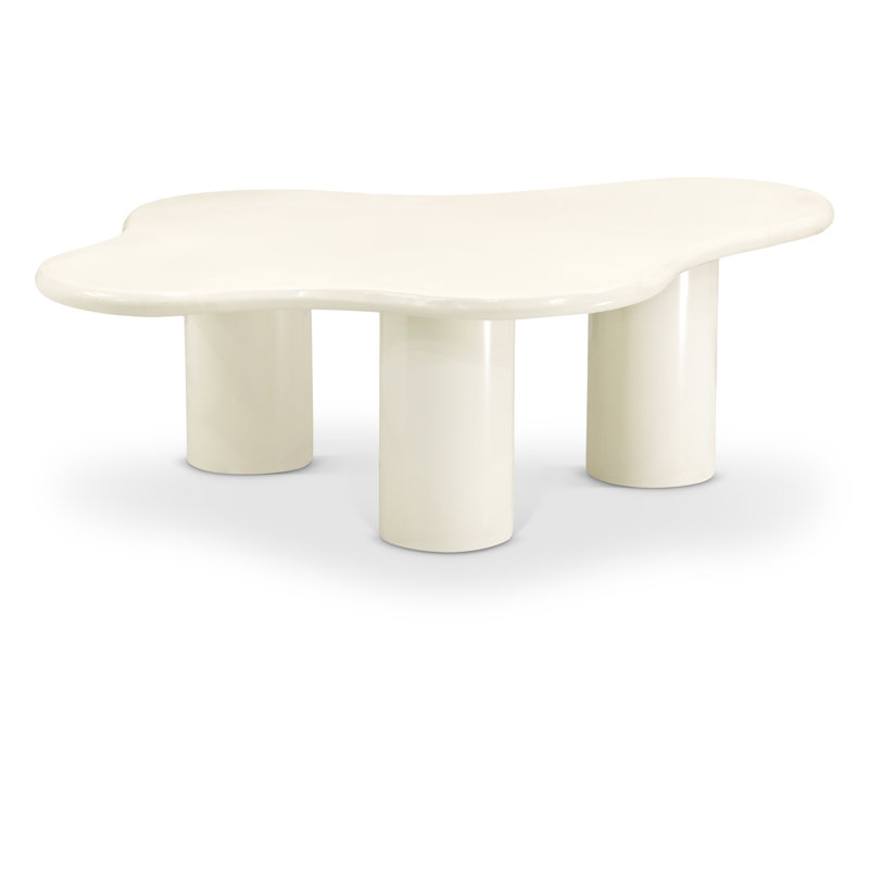 Table basse 3 pieds Brookfield, Crème, crème