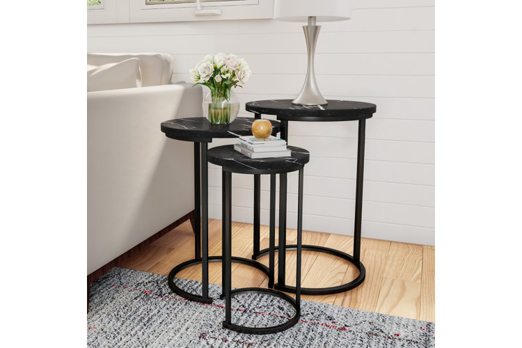 Top Marble Look End & Side Tables
