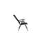 Multi-position chair with aluminum armrests, anthracite/anthracite, aluminum/outdoor fabric