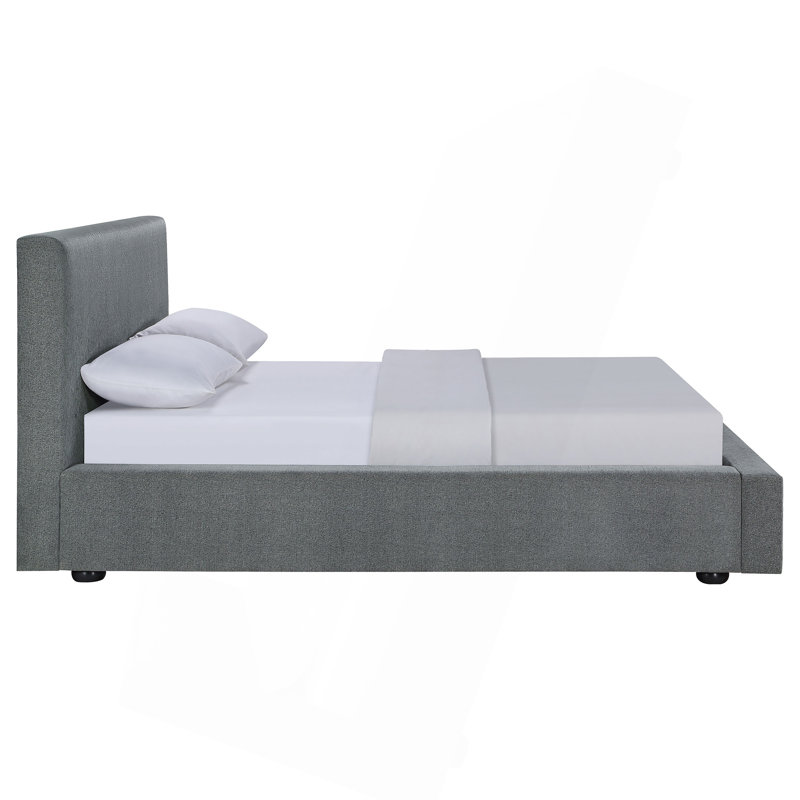 Weselyn Graphite Upholstered Platform Bed