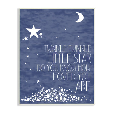 Art textuel sur plaque «Little Star» par Karen Zukowski (Finny et Zook)