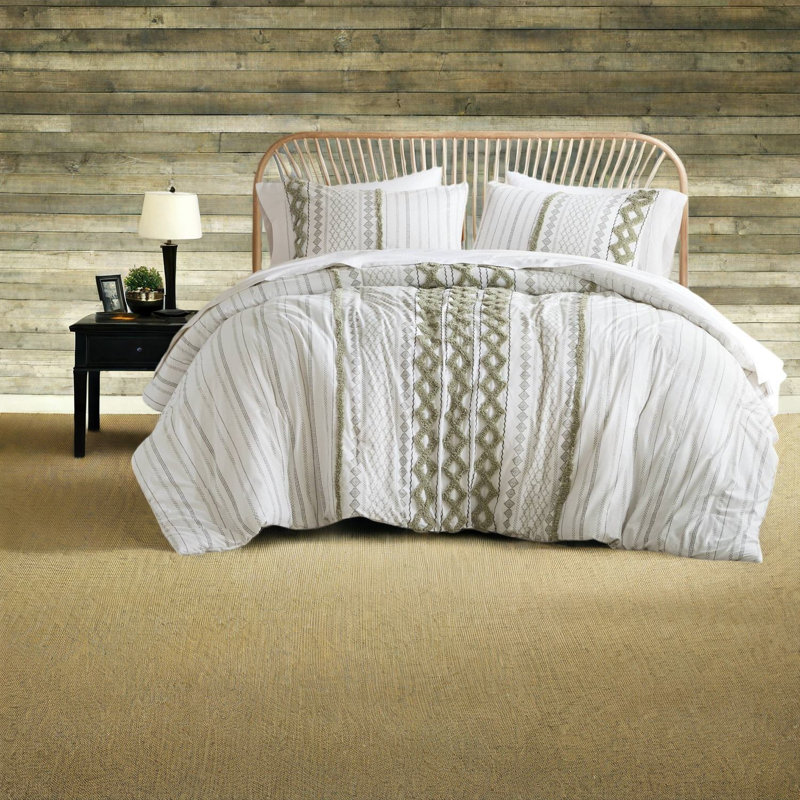 Ensembles de literie en coton de qualité supérieure, grand lit, style chenille aztèque pour la maison