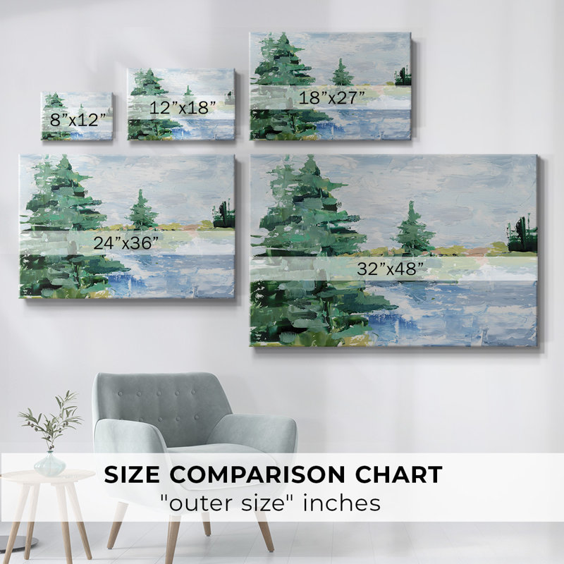 Toile tendue Evergreen Lake I-Gallery, H 18 po x l 27 po